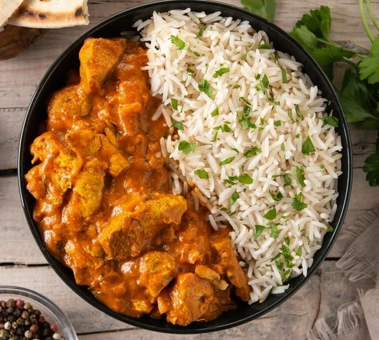 Butter Chicken Rice Combo at New Spice Darbar in Calgary, AB